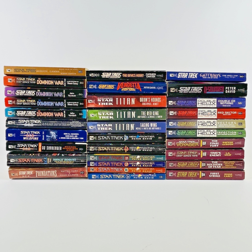Star Trek Book Lot of 31 Mixed Double Helix DS9 New Frontier Dominion War S.C.E.